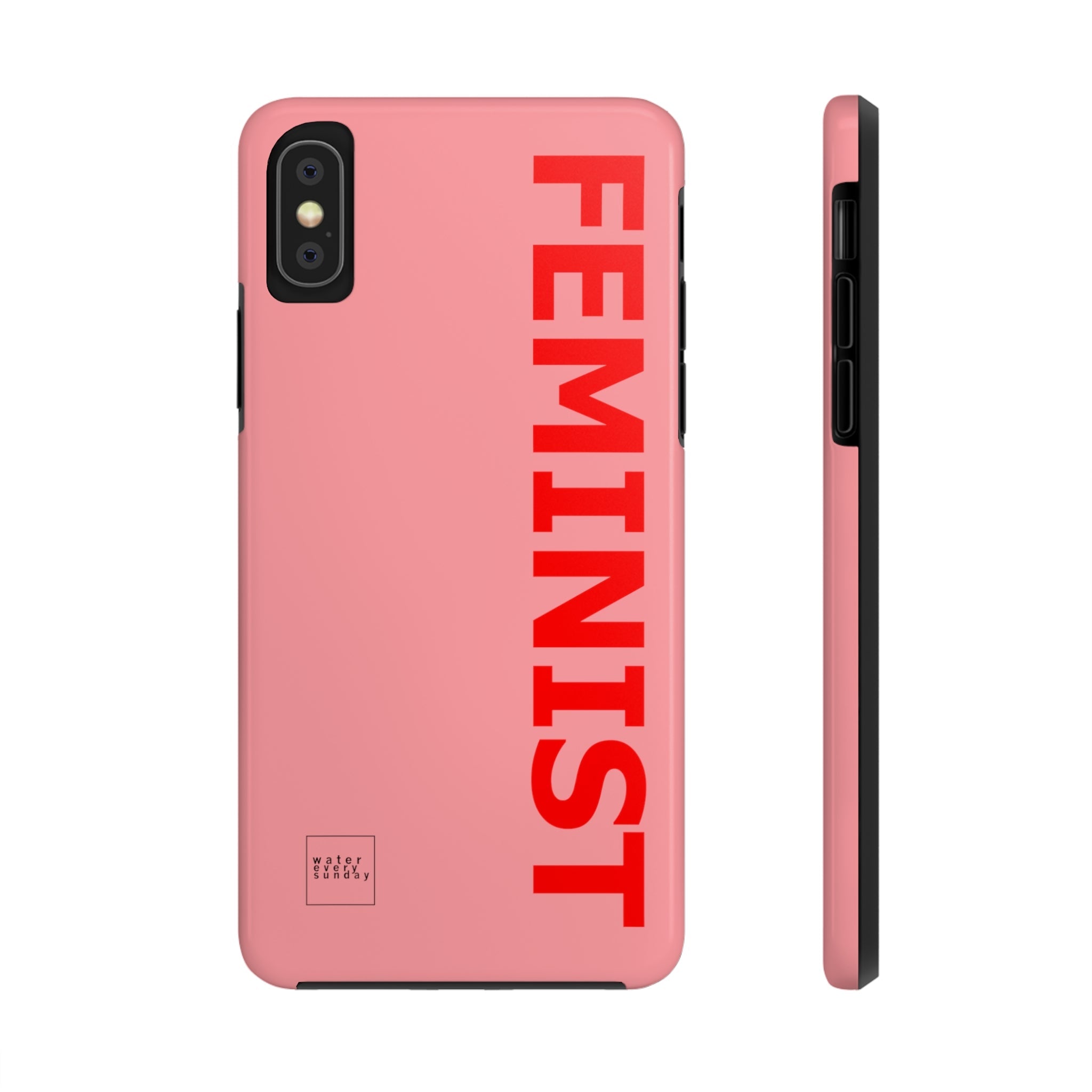 FEMINIST SPOKE iPhone Cases - Pink