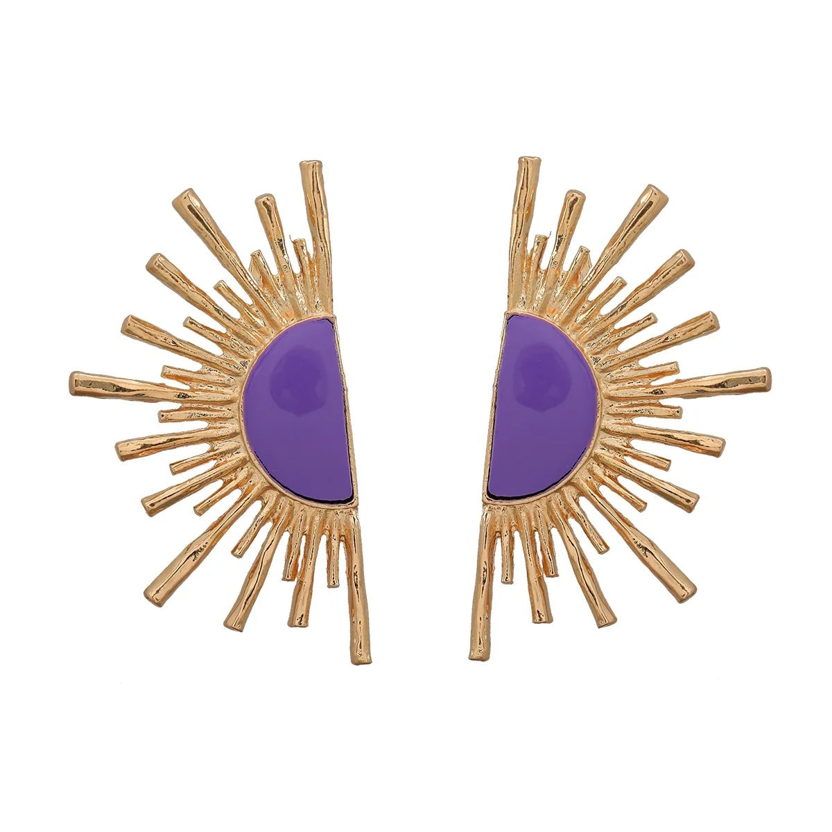 Kara Half Star Burst Geometric Earrings
