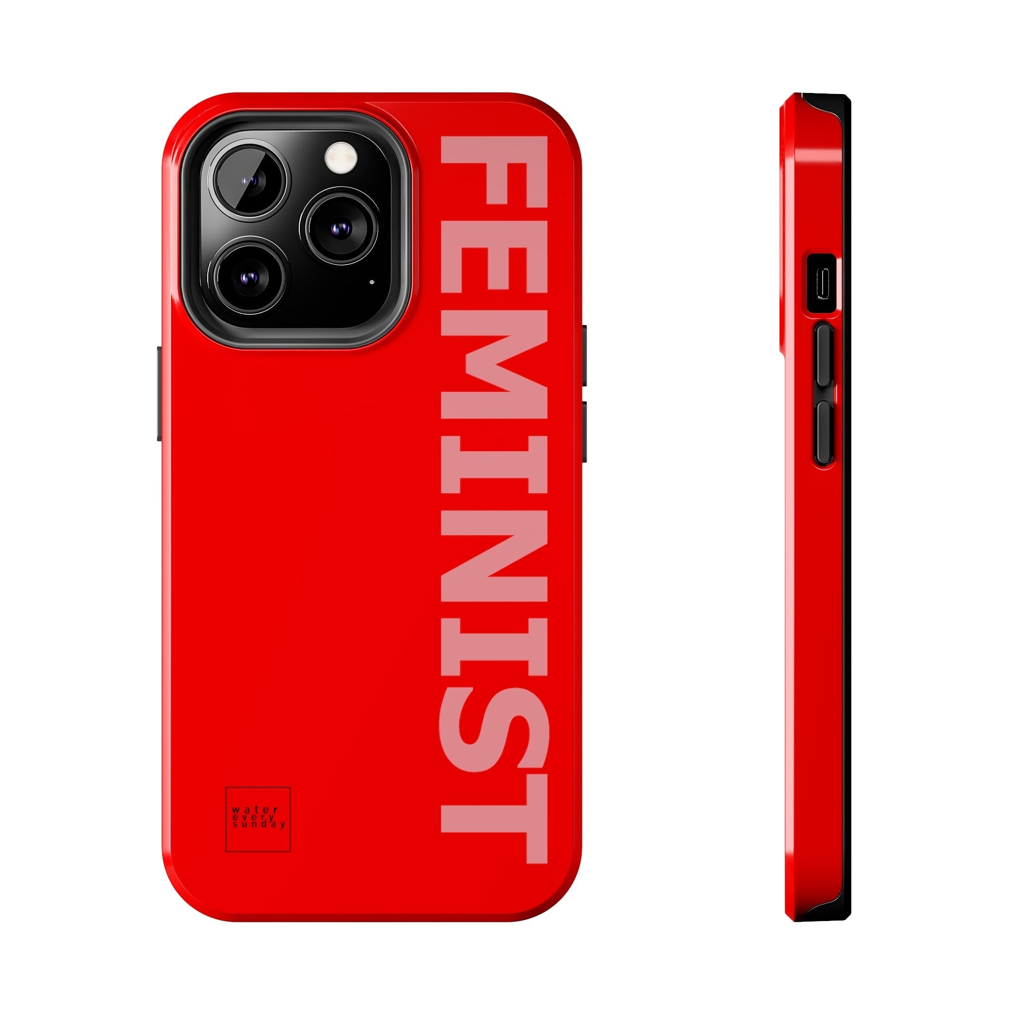 FEMINIST SPOKE iPhone Cases - Red