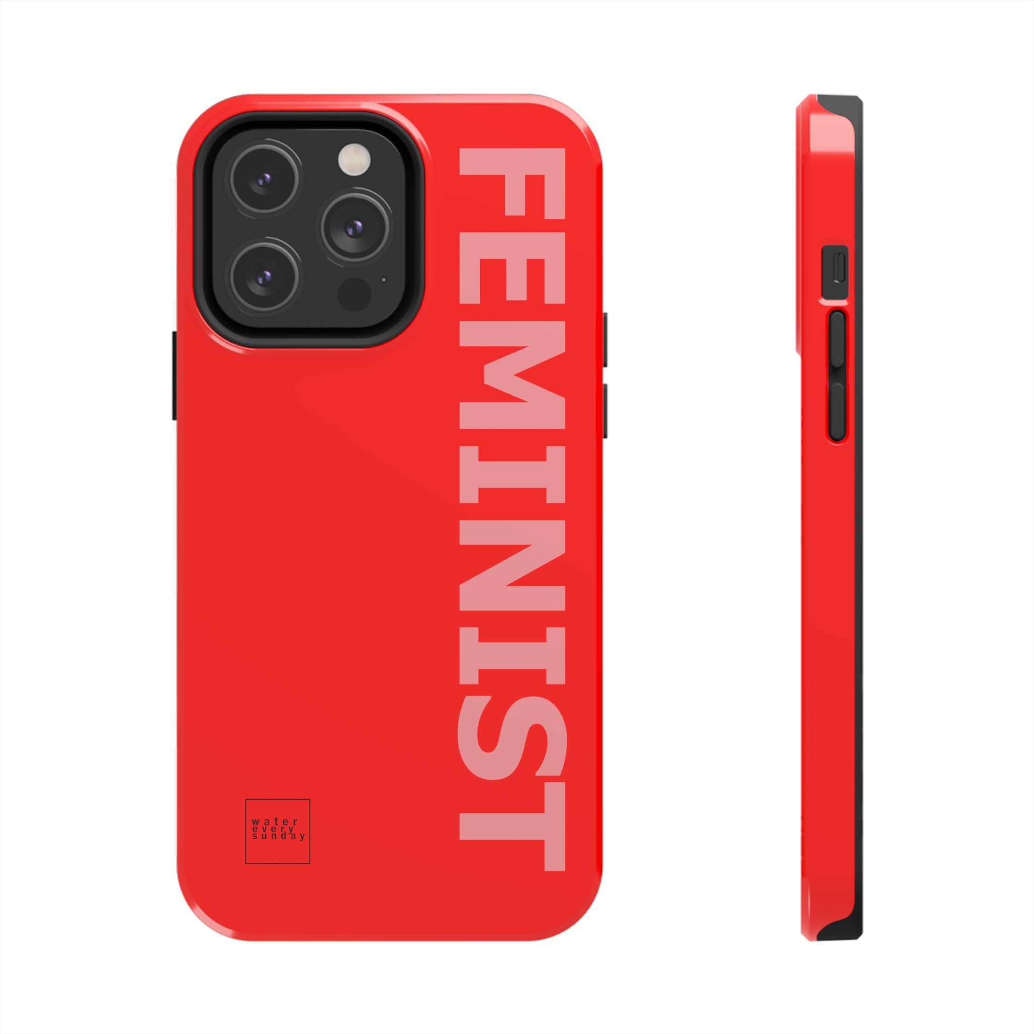 FEMINIST SPOKE iPhone Cases - Red