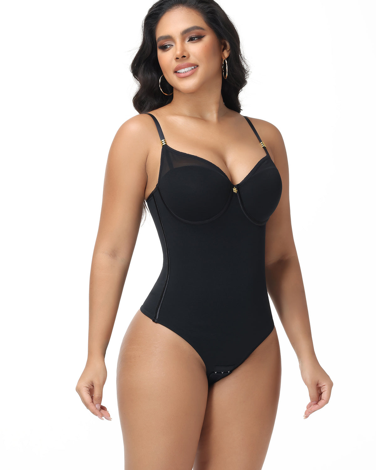 Back Lace-up Thong Seamless Skinny Bodysuit