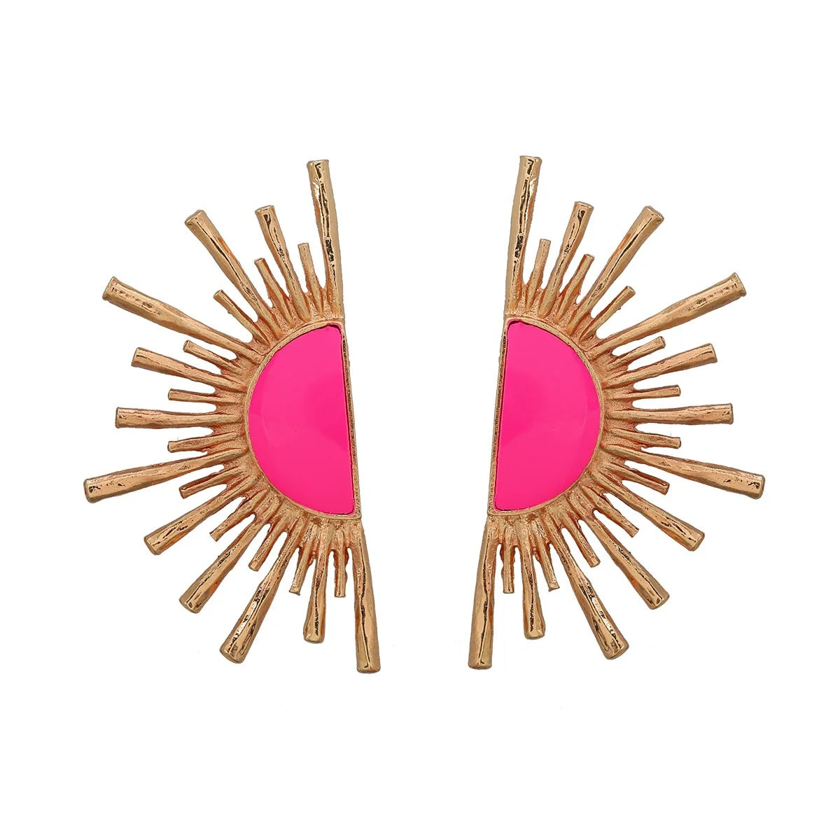 Kara Half Star Burst Geometric Earrings
