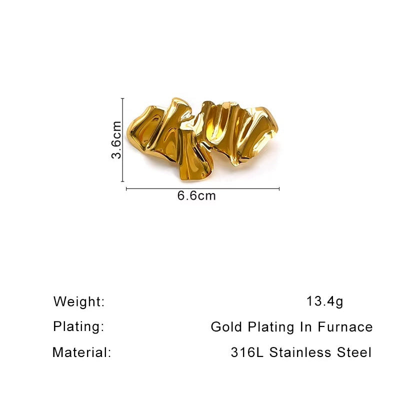 Addison Abstract Wavy Sculptural Brooch