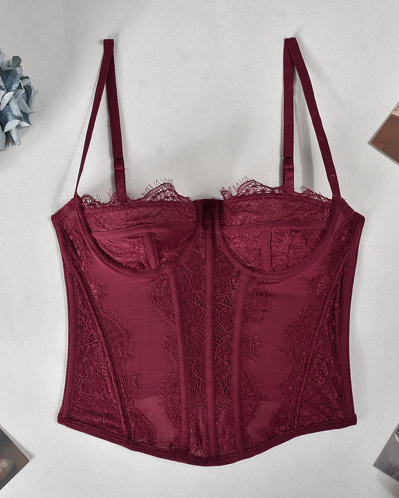 Lace Cutout Camisole Top