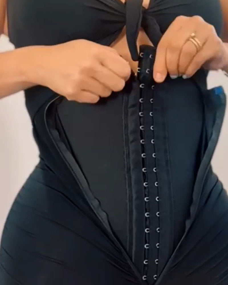 Tummy-Controlling And Hip-Lifting Triangle One-Piece Swimsuit