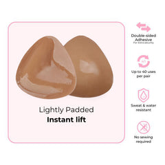 Invisible Lift - Patented Sticky Fashion Bra Inserts Prevents Nipple Slips No Sewing Required Low Cut Tops Womenswear