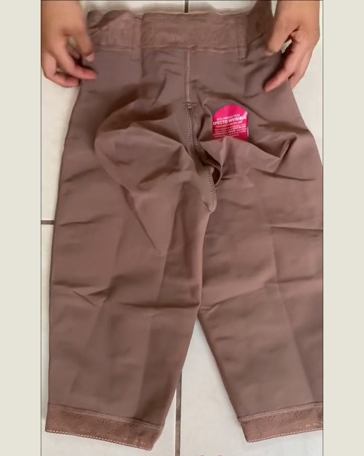 High Waisted Shaping Midi Pants Grommet Control