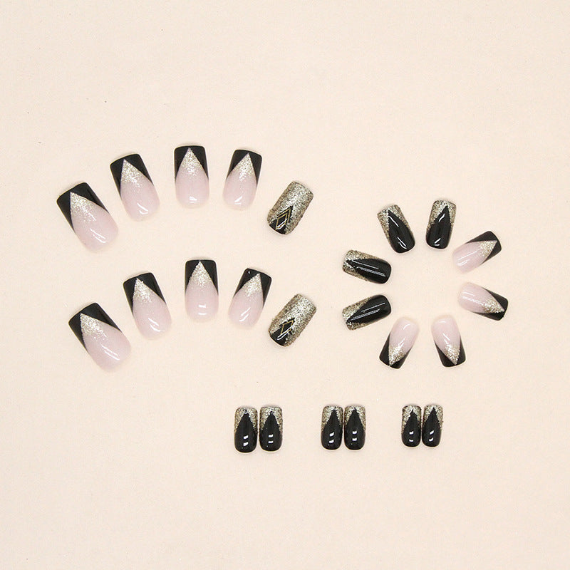 Explosive Shiny French Wearable manicure