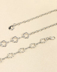 Versatile metal flower waist chain