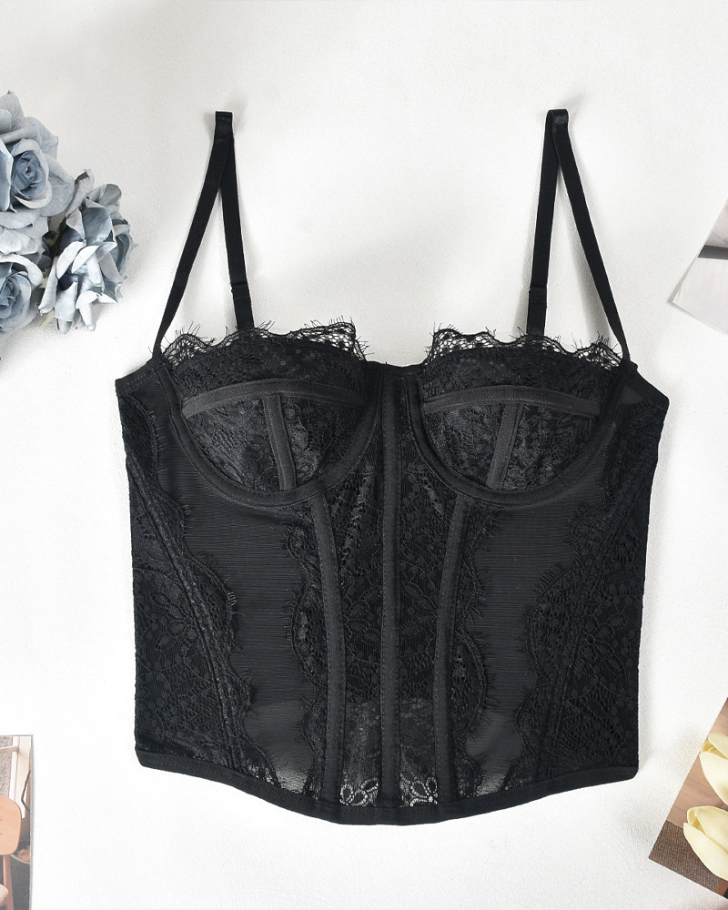 Lace Cutout Camisole Top