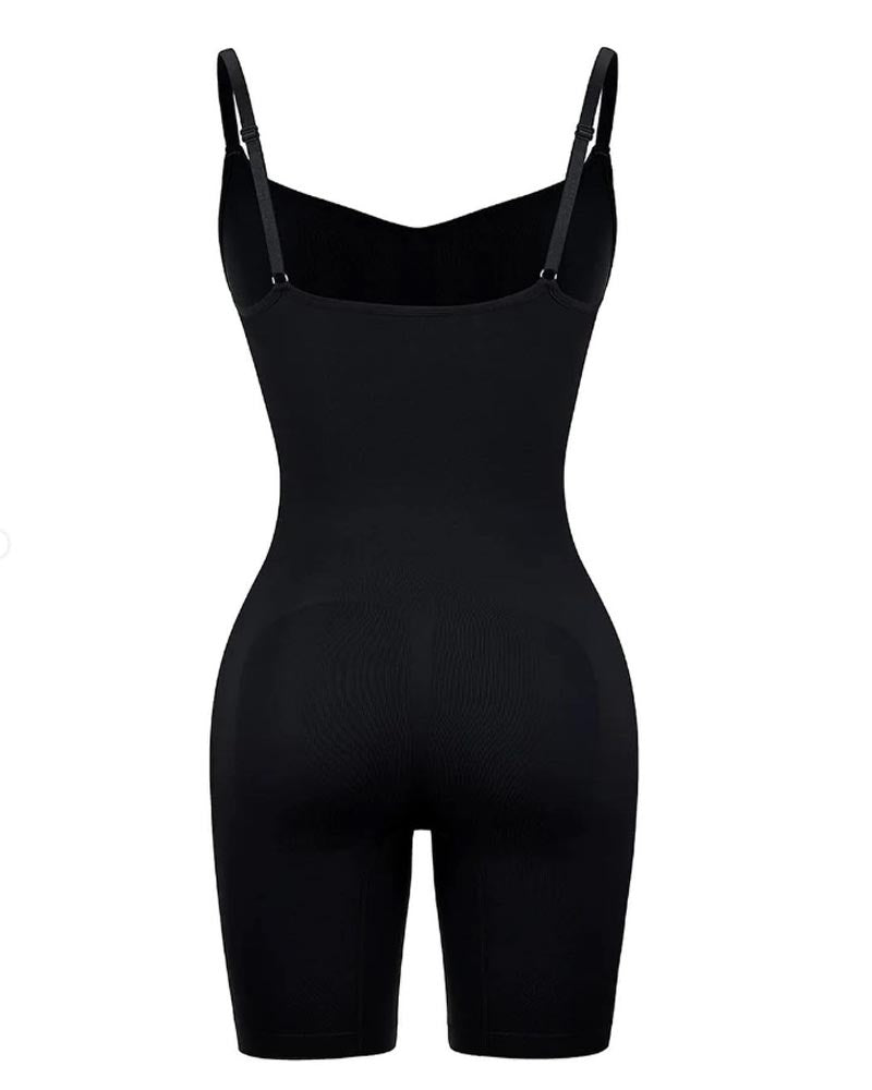 High Elastic Adjustable Strap Bodysuit Tummy Control Thigh Seamless Sculpting Underwear Slimming Bodyshaper