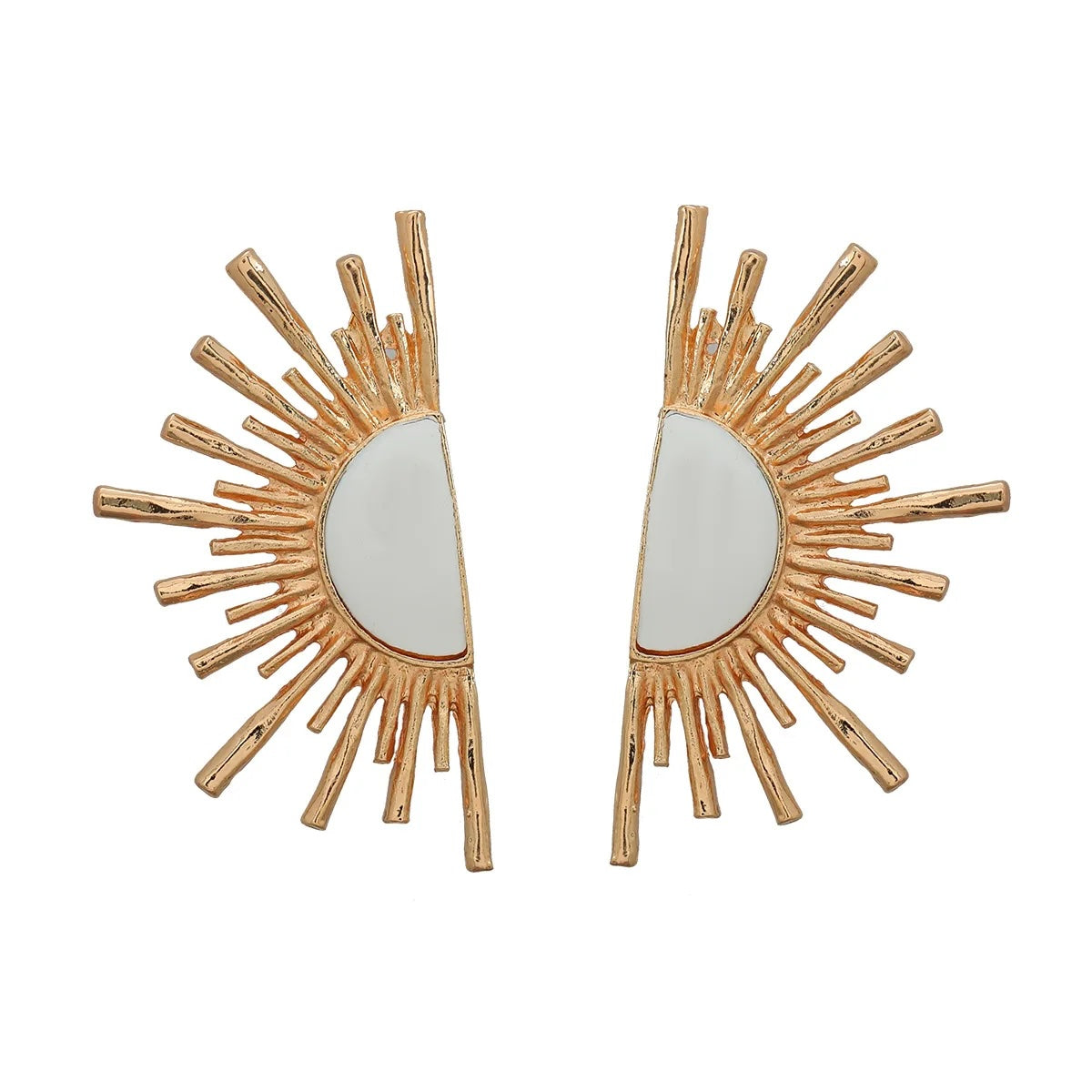 Kara Half Star Burst Geometric Earrings