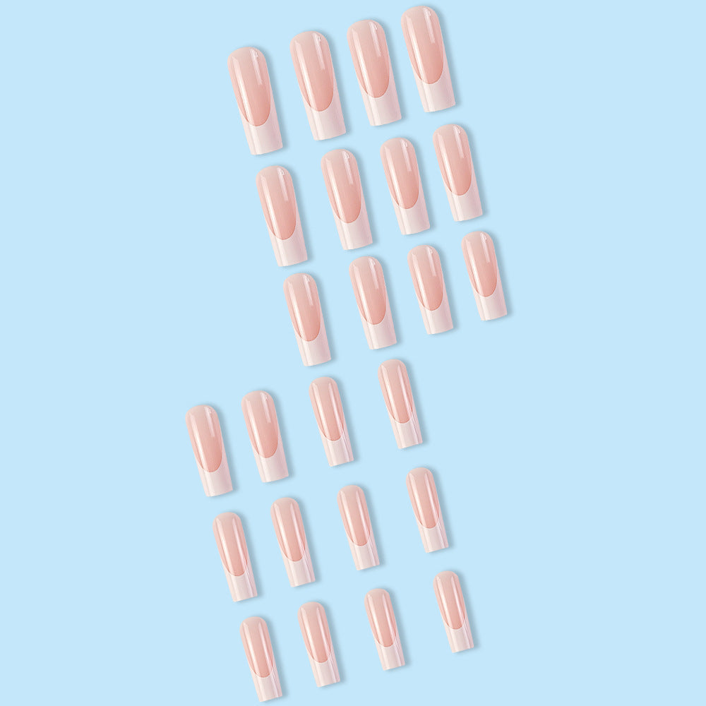 Simple White Border French Style Wearable Manicure
