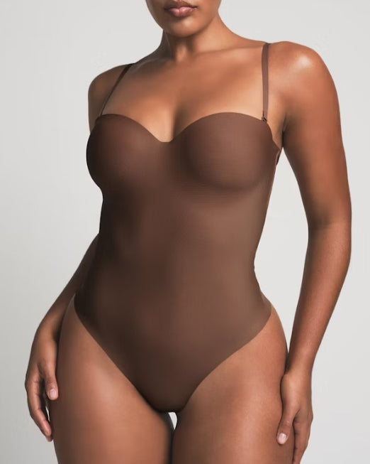 Underwire Thong Bodysuit With Bra