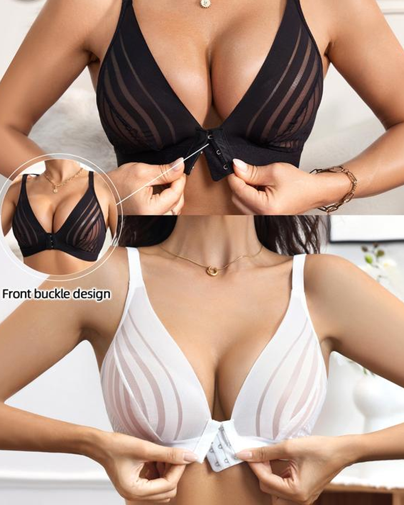 Mesh Front-Fastening Bra