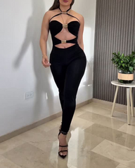 Hollow Slim Jumpsuit