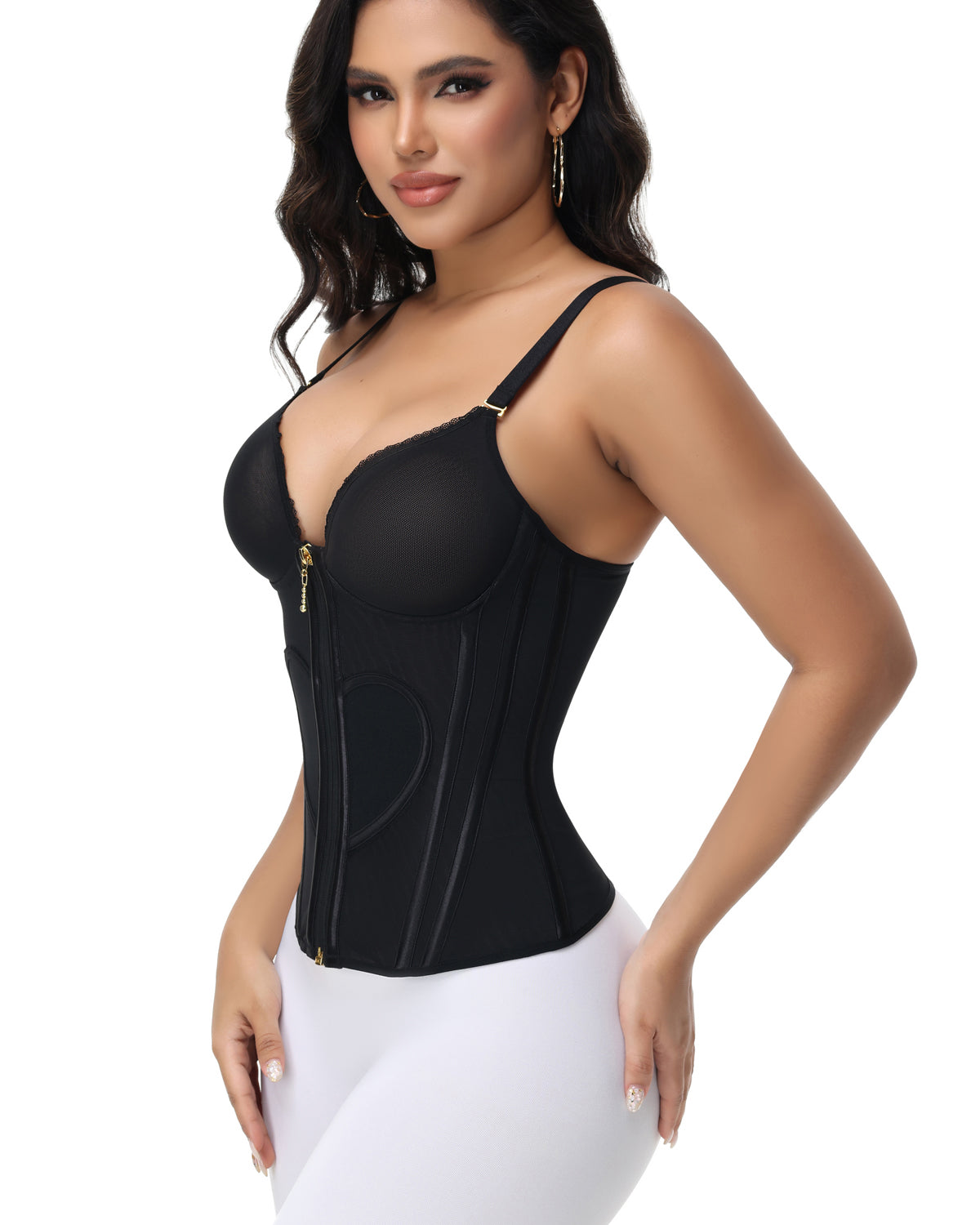Waist Trainer for Tummy Control Vest Black Corset Shapewear Bustier Tank Tops Going Out Body Shaper with Straps