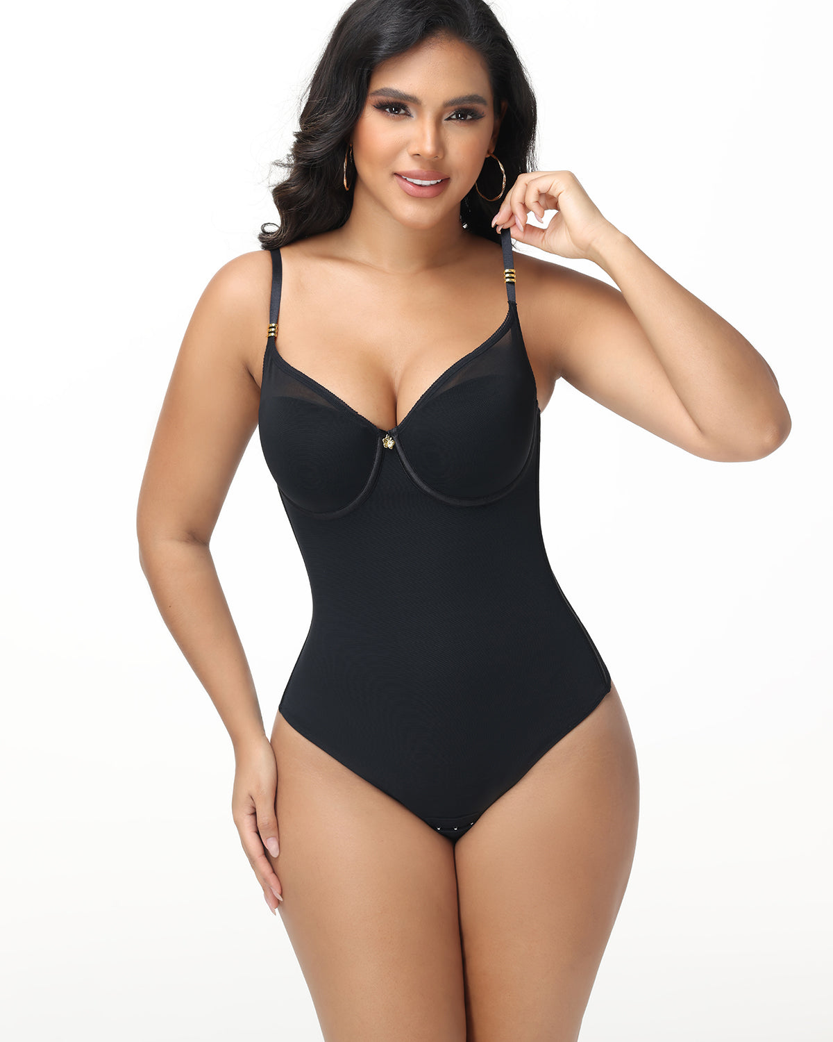 Back Lace-up Thong Seamless Skinny Bodysuit